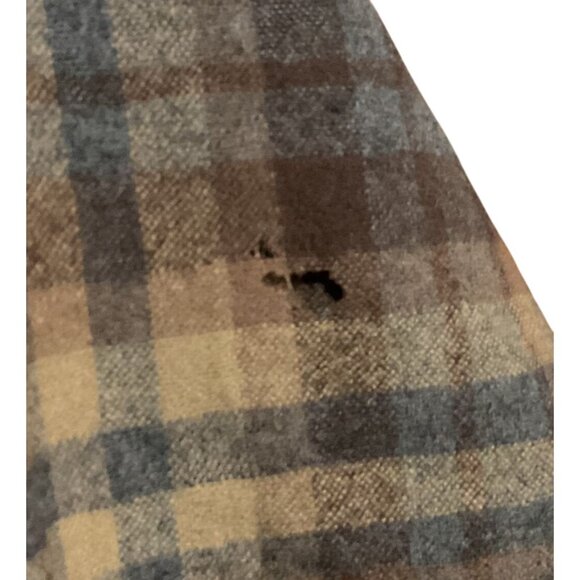 Vtg Pendleton Board Shirt M Virgin Wool Plaid Loop Collar Long Sleeve Shacket - Picture 6 of 7